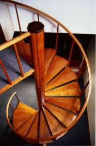 Fine Custom Woodworking commissioned project Spiral Stairs